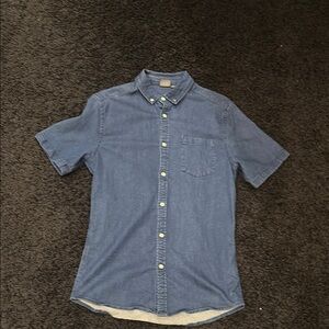 ASOS Denim Blue Casual Button Down Shirt